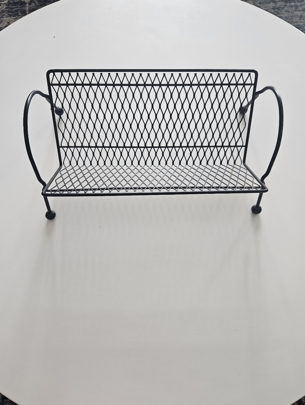 Vintage Atomic Era Black Wire Book/Record/CD Holder